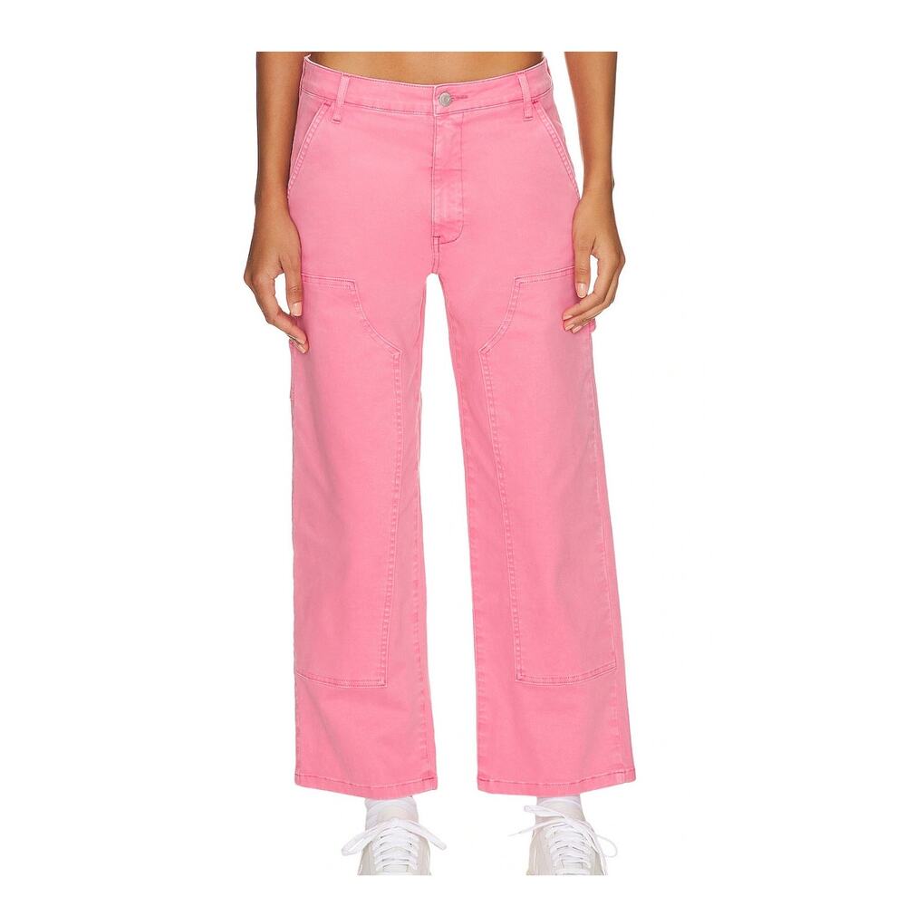 Pistola Sz 25 Ashton Pink Carpenter Straight Leg High Waist Ankle Pants Jeans